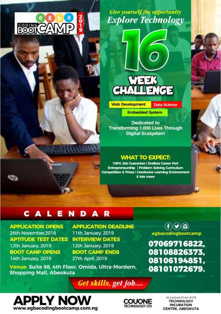 Egba Coding Boot Camp Guarantees Employment For Participants